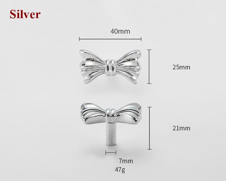 Solid Brass Bow Knob 25x40mm 1 x 1 5/8" Kitchen Cabinet Drawer Pull Handles Door Furniture Aged Antique Bronze Black Silver Gold Wholesale