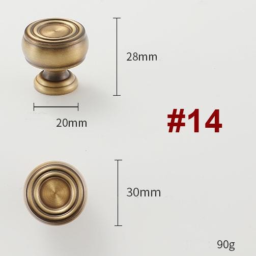 Solid Brass Cabinet Cup Pulls - Antique Bronze Finish for Cabinets - #3 / 1pc