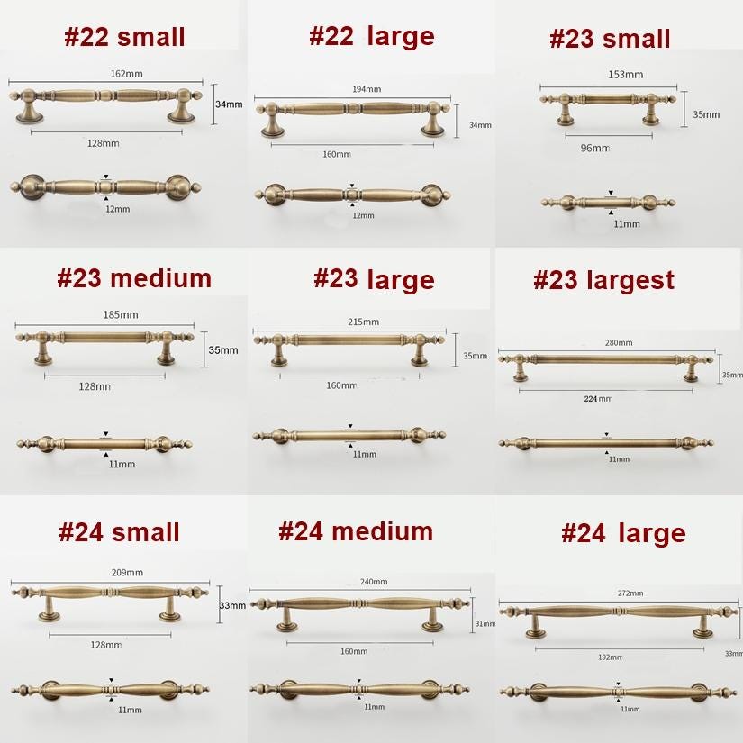 Aged Solid Brass Handles Knobs Cupboard Kitchen Cup Drawer Bin Pulls Antique Bronze Cabinet Door Furniture Decor Hardware Wholesale Bulk