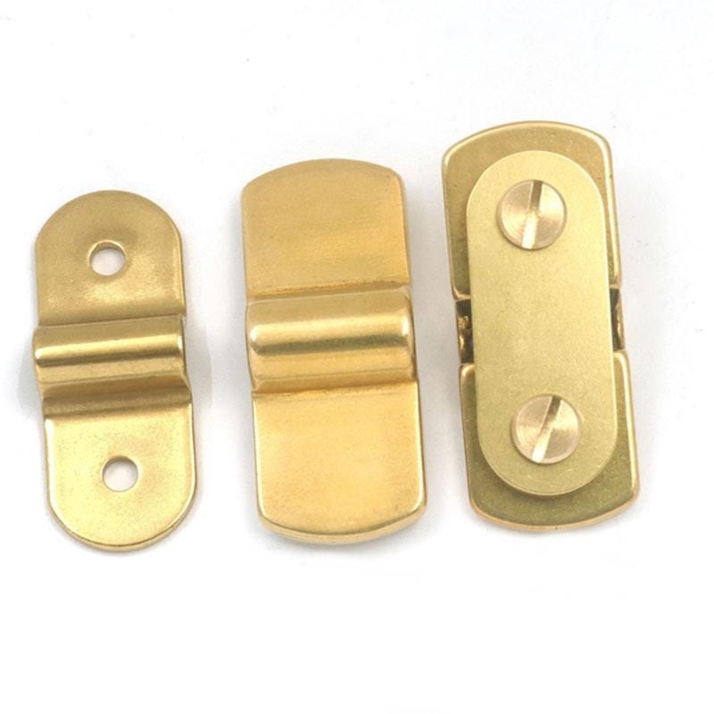Solid Brass Mounting Bracket for Case Handle or D-Rings 48 mm 2 Inch Belt Loops Chain Connector DIY Leathercraft Hardware Wholesale Bulk