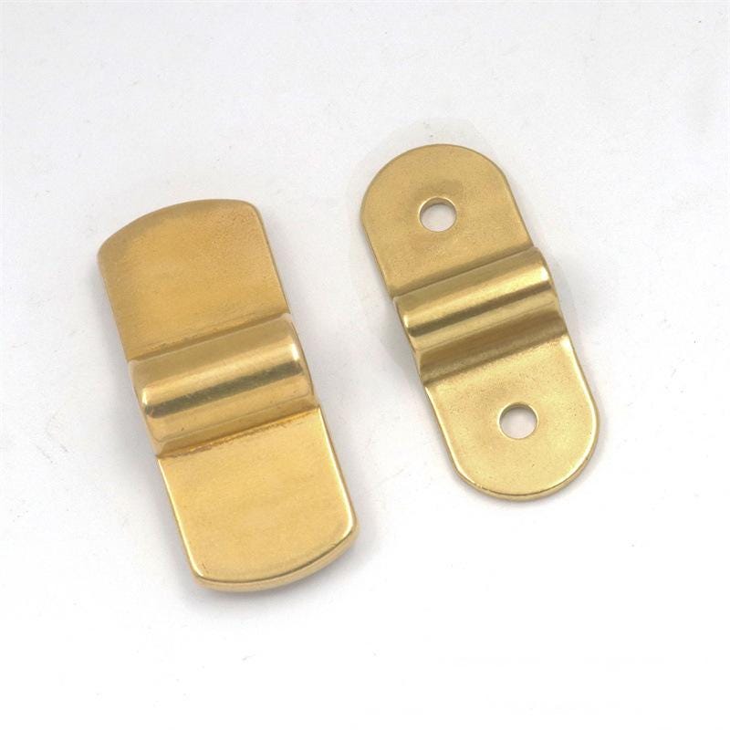 Solid Brass Mounting Bracket for Case Handle or D-Rings 48 mm 2 Inch Belt Loops Chain Connector DIY Leathercraft Hardware Wholesale Bulk