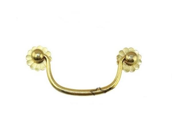 Antique Solid Brass Drop Handle 100 125mm 4" 5" Drawer Pull Knocker Furniture Decorative Door Cabinet Vintage Decor Hardware Wholesale Bulk