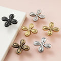 Solid Brass Floral Cabinet Pulls & Knobs - Black Finish Hardware - Brass / 1pc