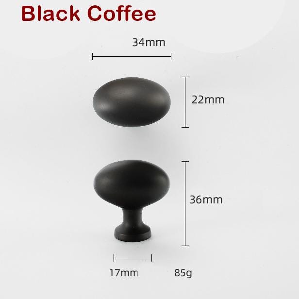 Oval Egg Cabinet Knobs 36mm 1 3/8" Solid Brass Door Drawer Pull Handles Kitchen Furniture Aged Antique Bronze Black Silver Gold Wholesale