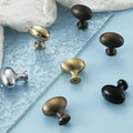 Solid Brass Vintage Cabinet Pulls & Knobs - Black Finish Hardware - Brass / 1pc