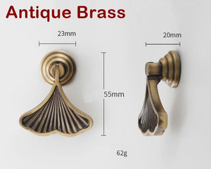 Solid Brass Ginkgo Cabinet Pulls & Knobs - Silver Finish Hardware - view 5