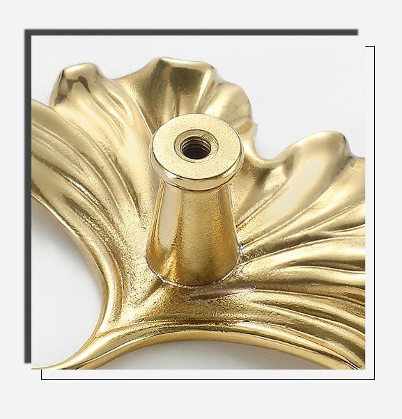 Gold Plated Drawer Pull Knob Handle Solid Brass Hardware For Unique Handmade Furniture Home Vintage Decor Kitchen Bathroom Cabinet Dresser