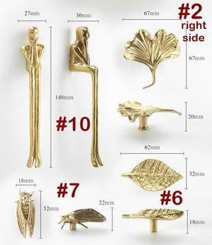 Solid Brass Vintage Cabinet Pulls & Knobs - Silver Finish Hardware - #2 left/67mm / 1pc
