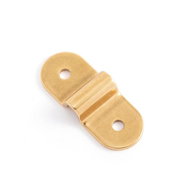 Solid Brass Mounting Brackets - Furniture Hardware for Leathercraft - No.2 / 10pcs