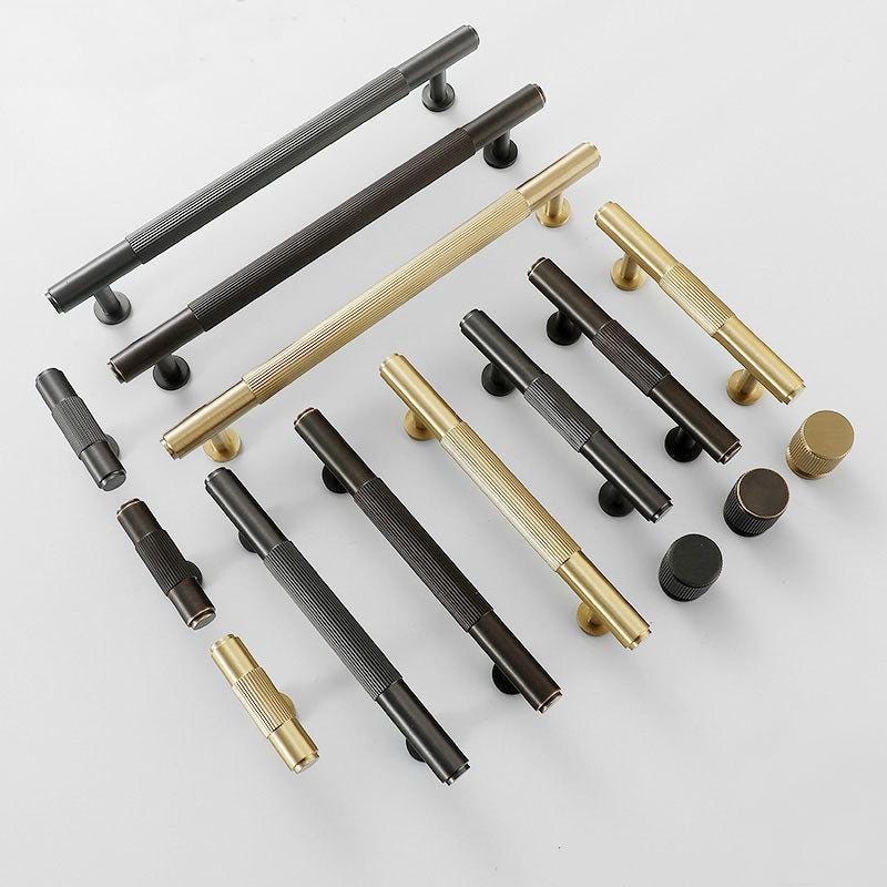 Solid Brass Round Cabinet Cup Pulls - Furniture Decorative Hardware - Brass 291mm / 1pc