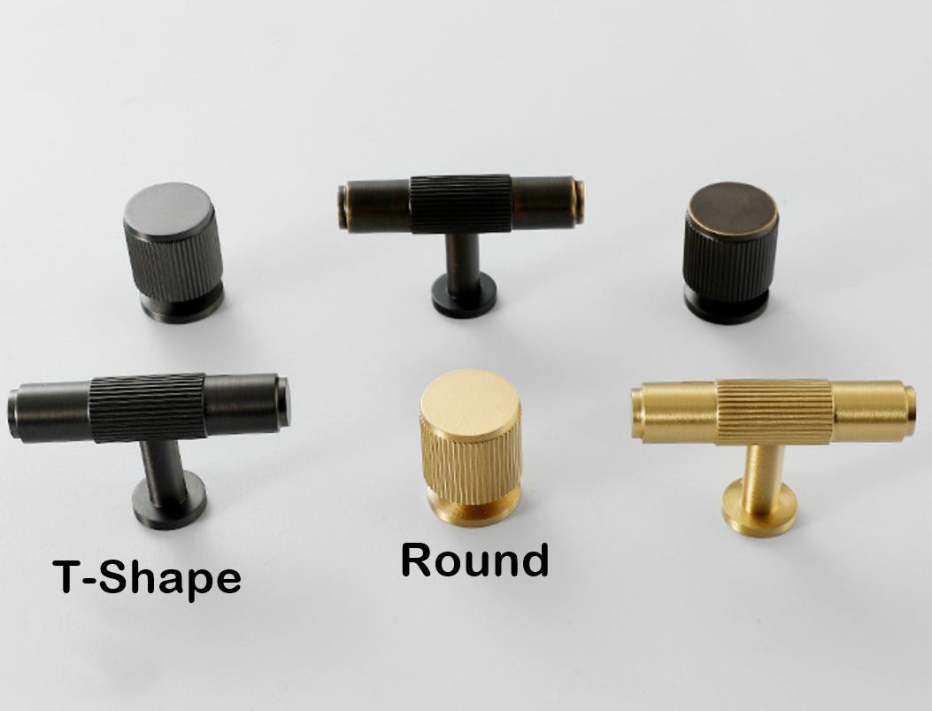 Solid Brass Round Cabinet Cup Pulls - Furniture Decorative Hardware - Brass 195mm / 1pc