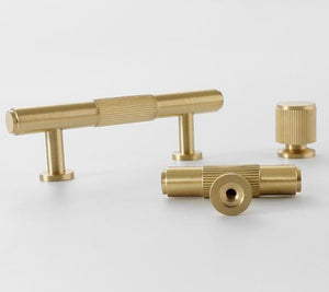 Solid Brass Round Cabinet Cup Pulls - Furniture Decorative Hardware - Dark Gray Round 19mm / 1pc