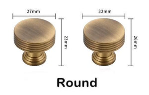Solid Brass Knurled Cabinet Pulls & Knobs - Black Finish Hardware - Brass T-Shape 50mm / 1pc
