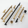 Solid Brass Knurled Cabinet Pulls & Knobs - Black Finish Hardware - Brass Round 27mm / 1pc