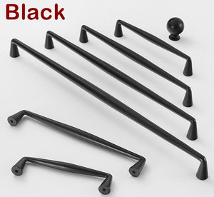 Solid Brass Round Cabinet Cup Pulls - Black Finish for Wardrobes - Black 172mm / 1pc