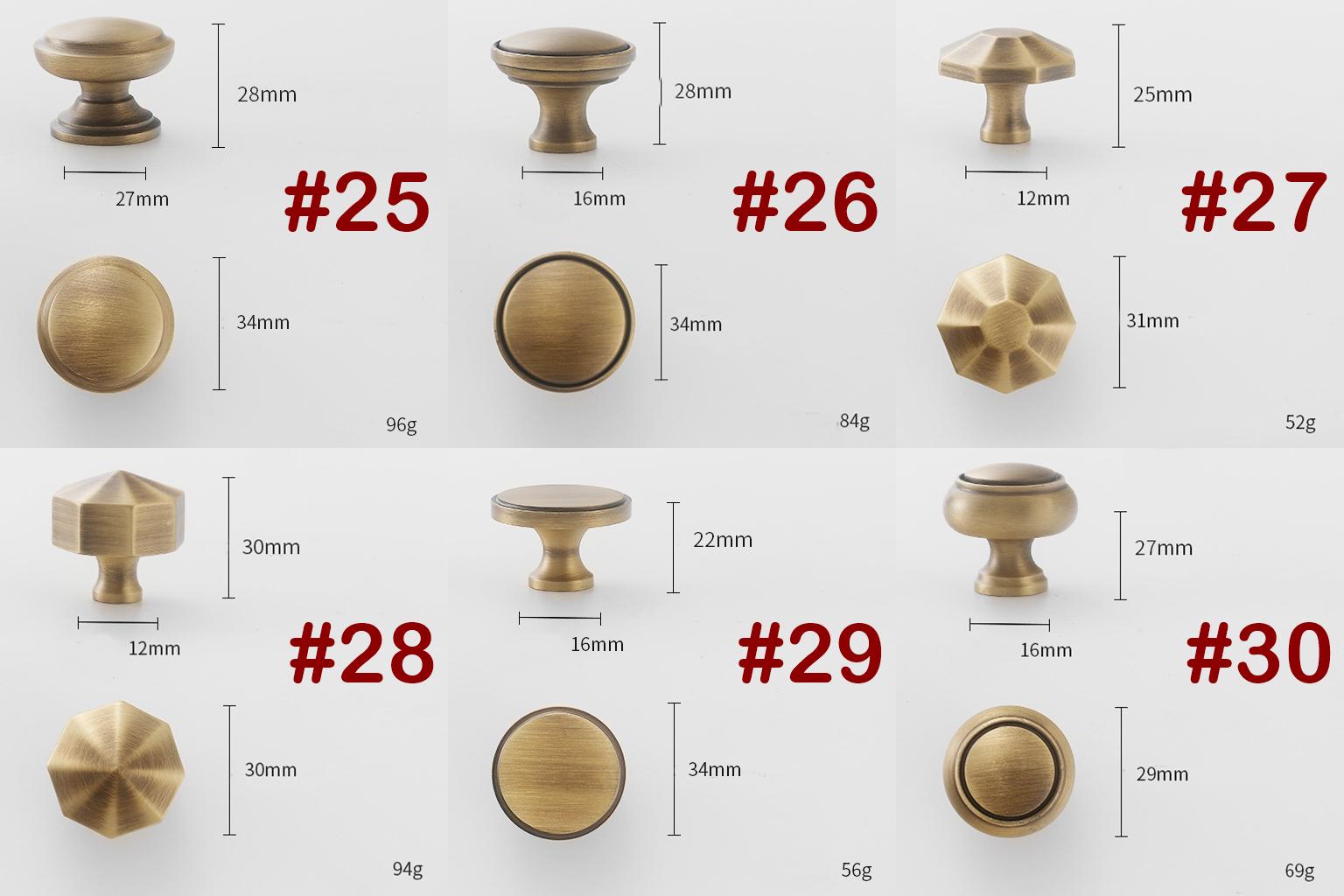 Solid Brass Cabinet Cup Pulls - Antique Bronze Finish for Cabinets - #6 / 1pc
