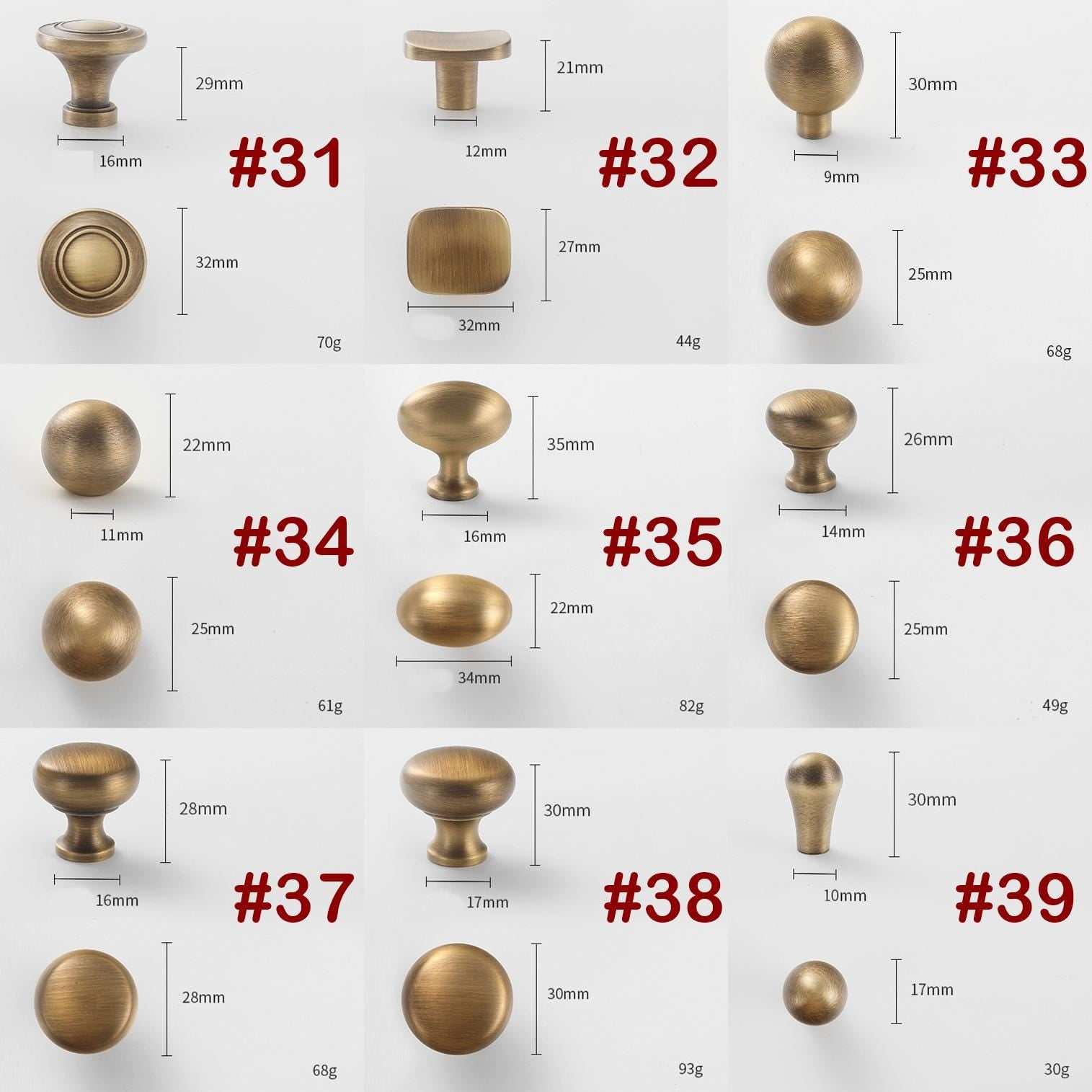 Solid Brass Cabinet Cup Pulls - Antique Bronze Finish for Cabinets - #7 / 1pc