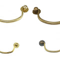 Solid Brass Vintage Door Knocker Ring Pulls - Antique Brass Finish - No.1 Brass / 1pc