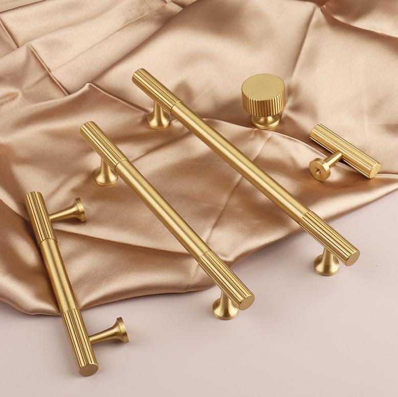 Solid Brass Handles Knobs Cupboard Kitchen Cup Drawer Bin Pulls Cabinet Door Furniture Decor Hardware Wholesale Bulk