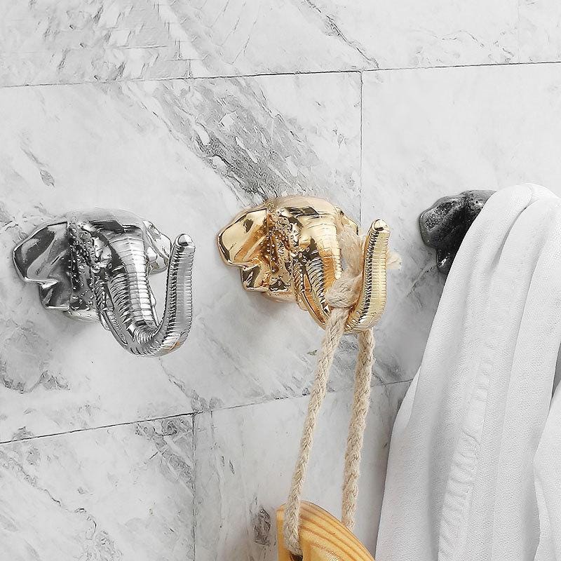 Elephant Trunk Kitchen Knob Hook Handles 60mm 2 3/8" Cabinet Drawer Door Furniture Black Silver Gold Antique Wholesale Bulk