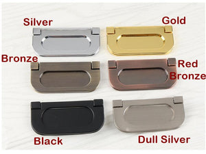 Solid Brass Vintage Cabinet Pulls & Knobs - Red Bronze Finish - Black/Small / 1pc