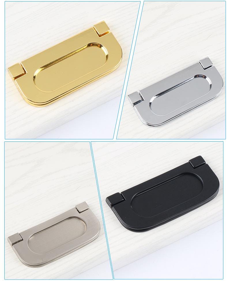 Concealed Kitchen Knob Handles 35 74mm 1 3/8 2 7/8" Cabinet Drawer Door Furniture Black Silver Gold Antique Wholesale Bulk