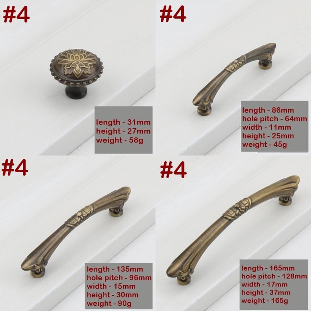 Solid Brass Round Cabinet Pulls & Knobs - Antique Bronze Finish - #2 - 30mm Round / 1pc