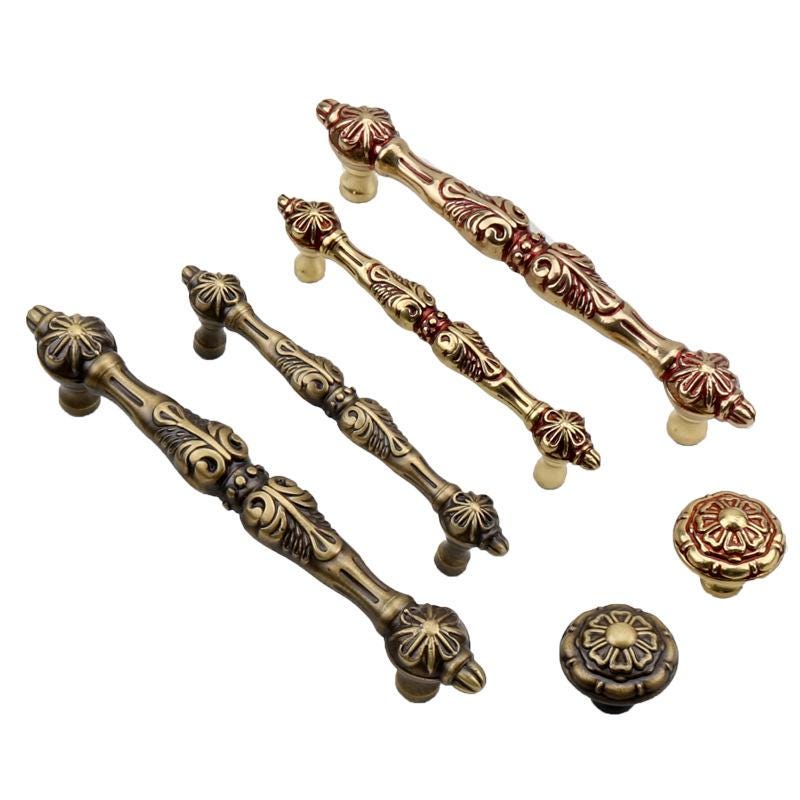 Solid Brass Round Cabinet Pulls & Knobs - Antique Bronze Finish - #3 - 135mm / 1pc