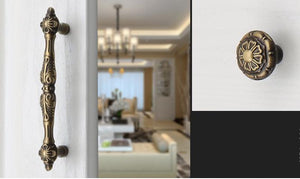 Solid Brass Round Cabinet Pulls & Knobs - Antique Bronze Finish - #3 - 86mm / 1pc