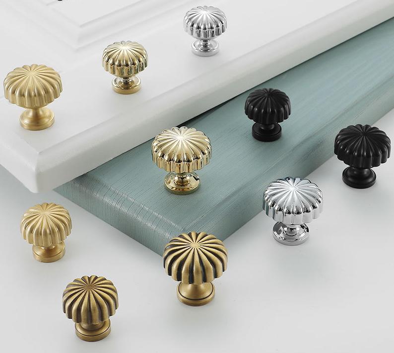 Solid Brass Handles Knobs Cupboard Kitchen Cup Drawer Bin Pulls Cabinet Door Furniture Decor Hardware Wholesale Bulk