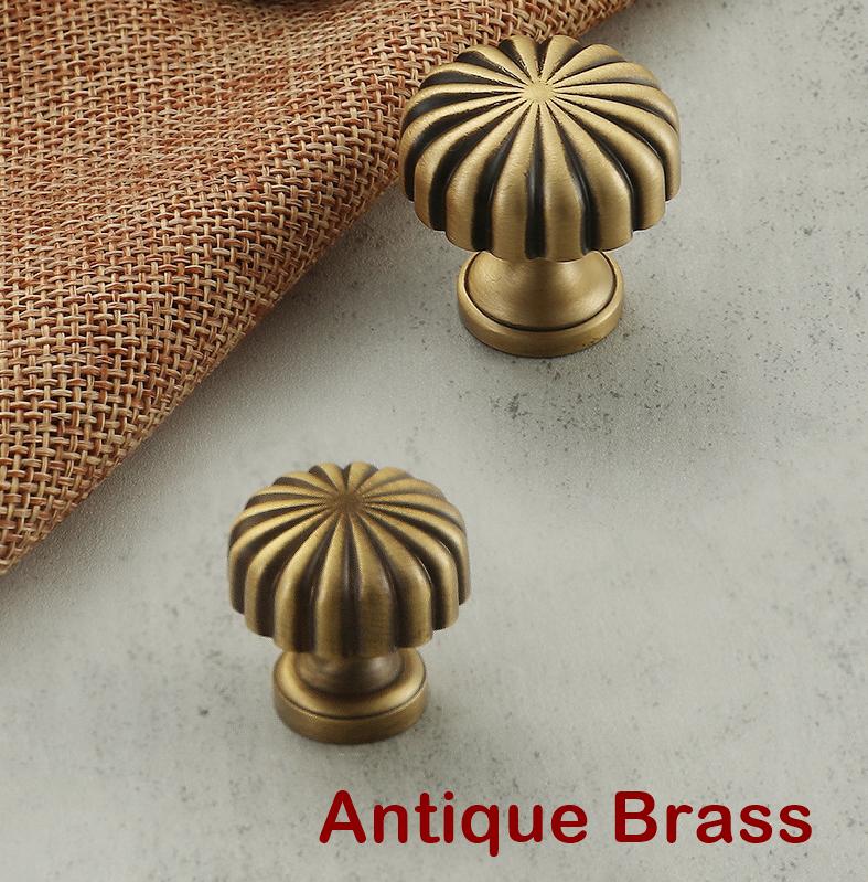 Solid Brass Handles Knobs Cupboard Kitchen Cup Drawer Bin Pulls Cabinet Door Furniture Decor Hardware Wholesale Bulk