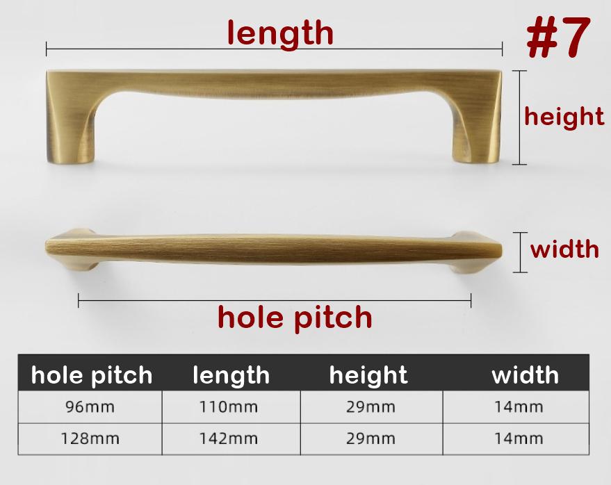 Solid Brass Vintage Cabinet Pulls & Knobs - Furniture Hardware - #5 - 106mm / 1pc
