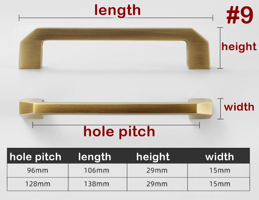Solid Brass Vintage Cabinet Pulls & Knobs - Furniture Hardware - #5 - 189mm / 1pc