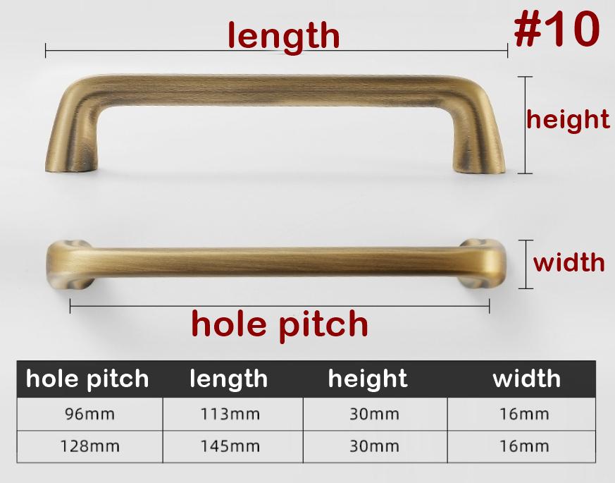 Solid Brass Vintage Cabinet Pulls & Knobs - Furniture Hardware - #6 - 129mm / 1pc