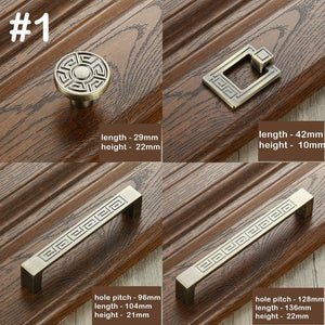 Solid Brass Square Cabinet Pulls & Knobs - Bronze Finish Hardware - #1 - 42mm Rectangle / 1pc