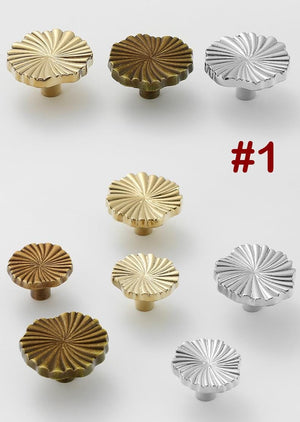Solid Brass Mid-Century Cabinet Pulls & Knobs - Antique Bronze Finish - #1 - 30mm/bronze / 1pc