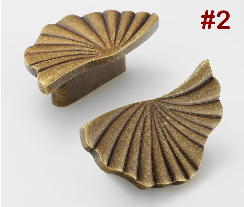 Solid Brass Mid-Century Cabinet Pulls & Knobs - Antique Bronze Finish - #1 - 38mm/gold / 1pc