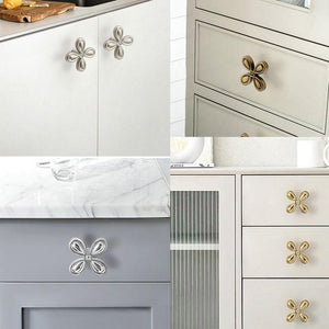 Solid Brass Floral Cabinet Pulls & Knobs - Black Finish Hardware - view 8
