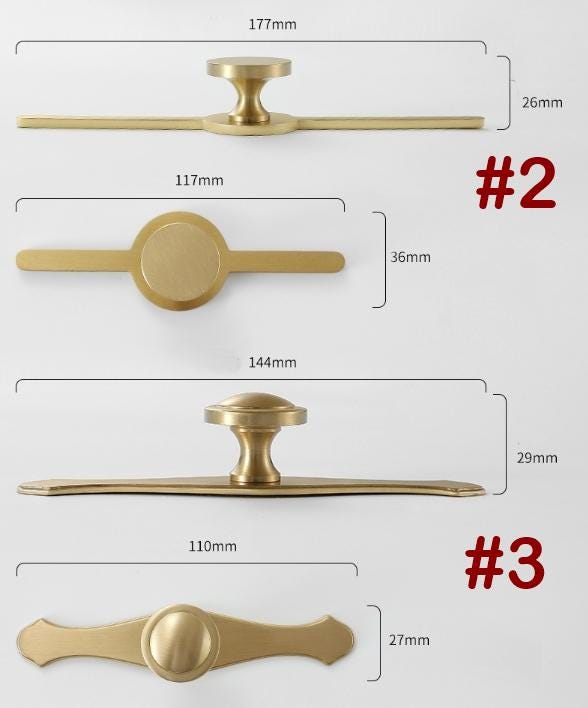 Solid Brass Handles Knobs Cupboard Kitchen Cup Drawer Bin Pulls Cabinet Door Furniture Decor Hardware Wholesale Bulk