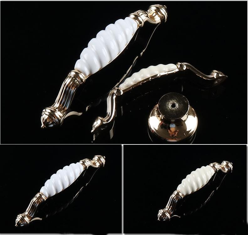 Solid Brass Round Cabinet Cup Pulls - Furniture Decorative Hardware - #6 - 123mm / 1pc