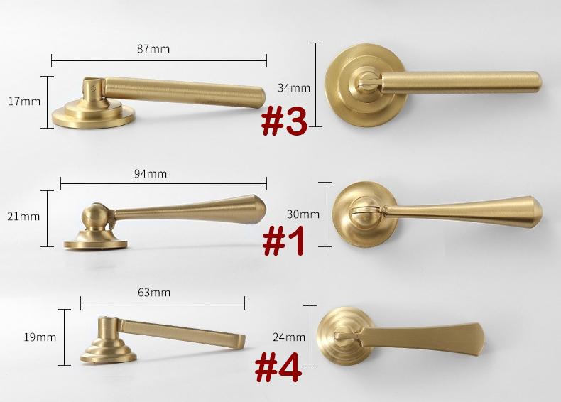 Solid Brass Round Cabinet Pulls & Knobs - Matte Gold Finish Hardware - #3 - 87mm / 1pc