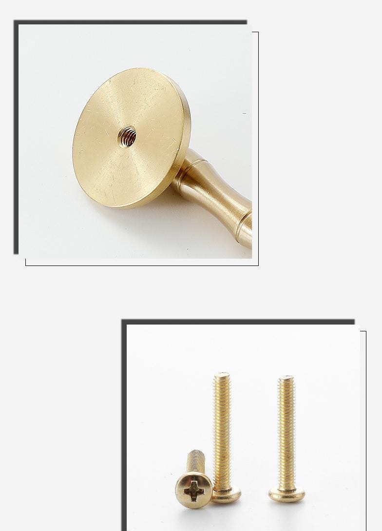 Solid Brass Round Cabinet Pulls & Knobs - Matte Gold Finish Hardware - #7 - 51mm / 1pc
