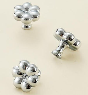 Solid Brass Floral Cabinet Pulls & Knobs - Black Finish Hardware - view 9