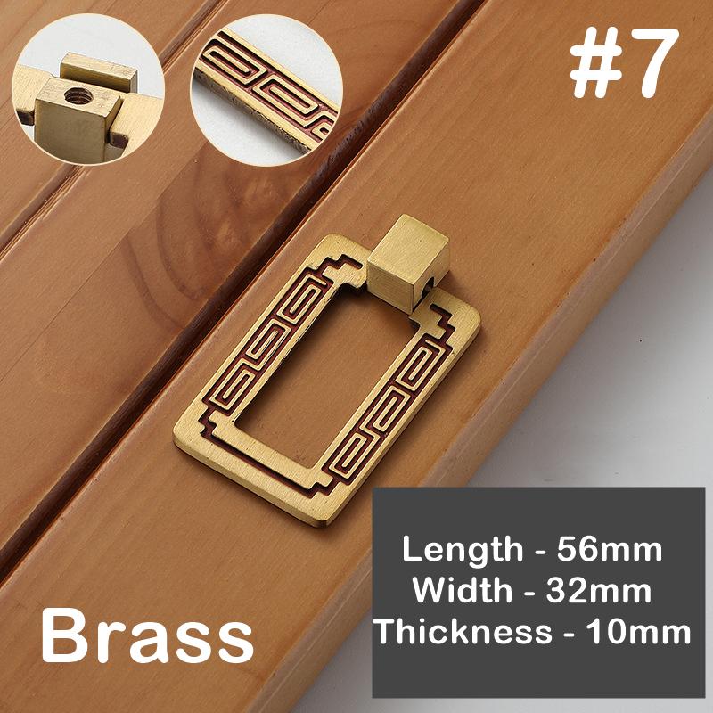 Aged Solid Brass Handles Knobs Cupboard Kitchen Cup Drawer Bin Pulls Antique Bronze Cabinet Door Furniture Decor Hardware Wholesale Bulk