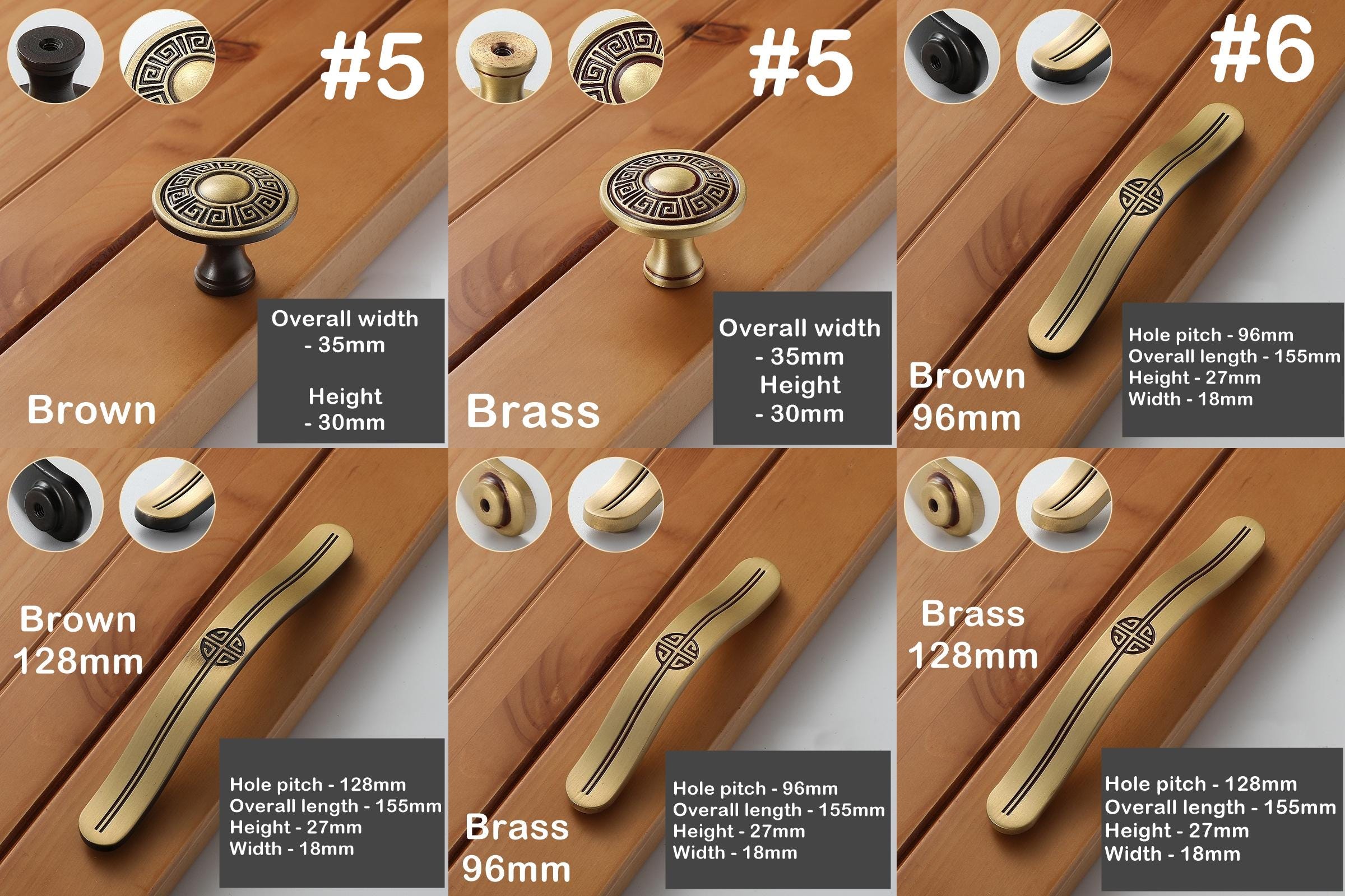 Aged Solid Brass Handles Knobs Cupboard Kitchen Cup Drawer Bin Pulls Antique Bronze Cabinet Door Furniture Decor Hardware Wholesale Bulk