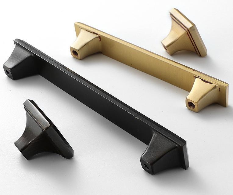 Aged Solid Brass Handles Knobs Cupboard Kitchen Cup Drawer Bin Pulls Antique Bronze Cabinet Door Furniture Decor Hardware Wholesale Bulk