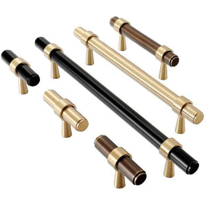 Solid Brass Cabinet Cup Pulls - Black Finish Decorative Hardware - Black 50mm / 1pc