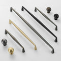 Solid Brass Round Cabinet Cup Pulls - Black Finish for Wardrobes - Black 31mm Round / 1pc
