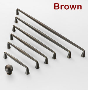 Solid Brass Round Cabinet Cup Pulls - Black Finish for Wardrobes - Black 140mm / 1pc