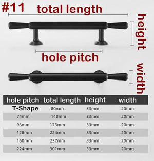 Solid Brass Cabinet Pulls & Knobs - Black Finish Furniture Hardware - #4 34mm / 1pc